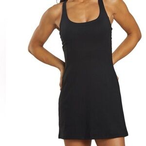 Girlfriend Collective Paloma Athletic Dress, Black, Size Large
